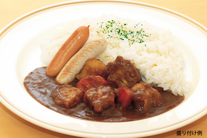 ゴールデンポークカレー 盛り付け例