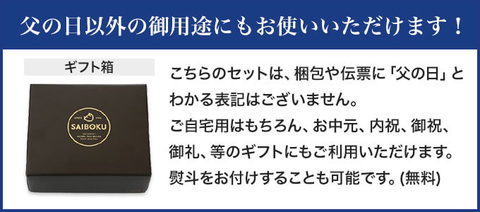 父の日　包装について